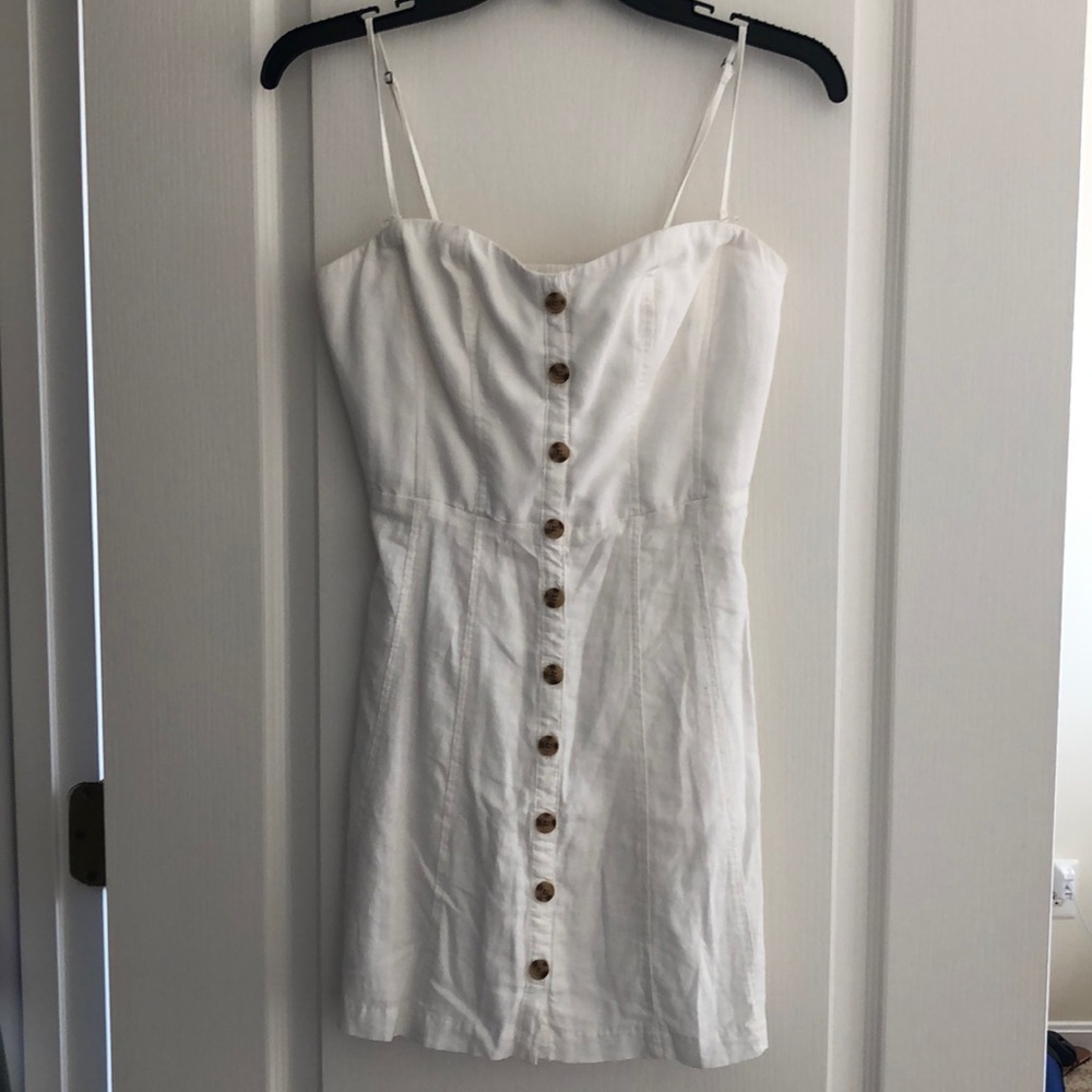 UO white button up dress NWOT